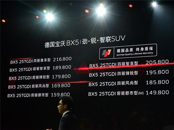 宝沃BX5二月销量 价格适中性价比不错销量也是有上升趋势