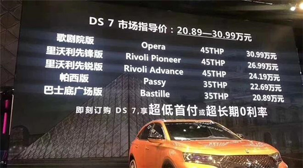 DS7最新报价 什么是汽车裸车价格