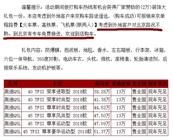 奥迪q5l报价及优惠 2018款奥迪Q5L最高优惠4万(34.45万起售)