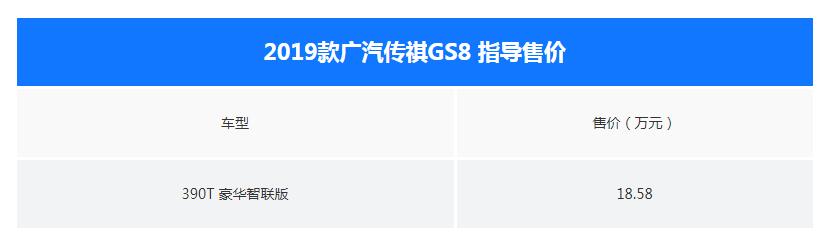 广汽传祺GS8新增车型上市 换装全新2.0T发动机满足国六排放标准