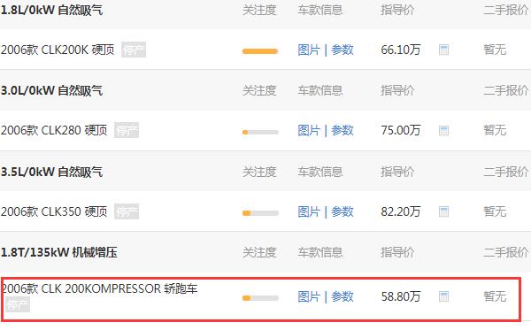 奔驰CLK多少钱 奔驰CLK起售价格为58.8万