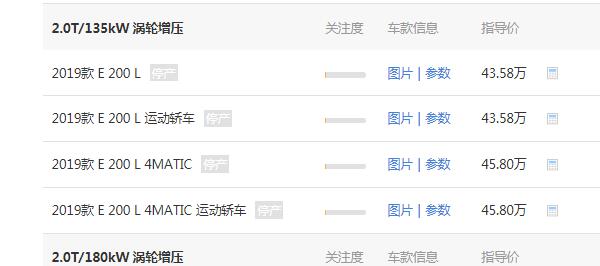 奔驰e200报价多少钱 2019款奔驰e200的实际花销是48.82万元