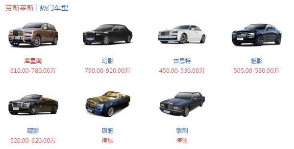 劳斯莱斯价格多少钱一辆 劳斯莱斯价格最便宜的车也要450万