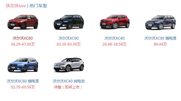 沃尔沃suv价格多少钱一辆 沃尔沃suv最便宜24.28万最贵85.34万