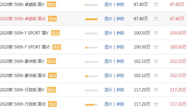 雷克萨斯ls500h报价 雷克萨斯ls混动版车型最低98.22万