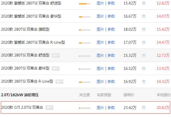 大众高尔夫gti汽车报价 大众高尔夫gti落地价格为23.55万元