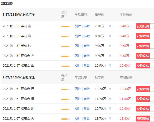 捷途x70plus价格 2021款捷途x70plus售价仅需7万元