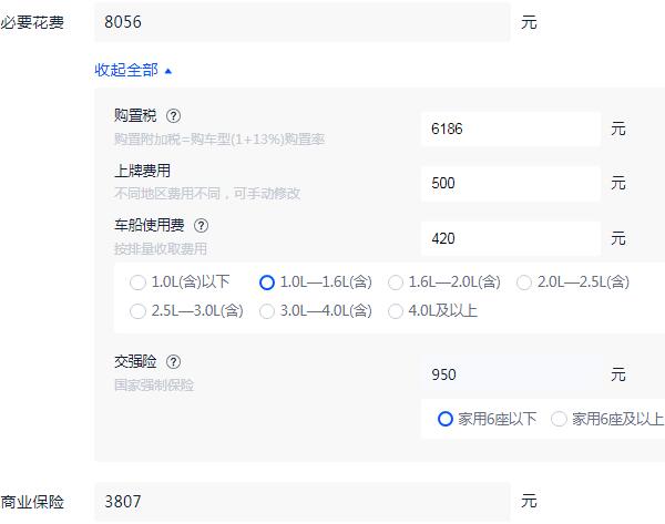 长安欧尚x5价格2021款 长安欧尚x5售价6万元