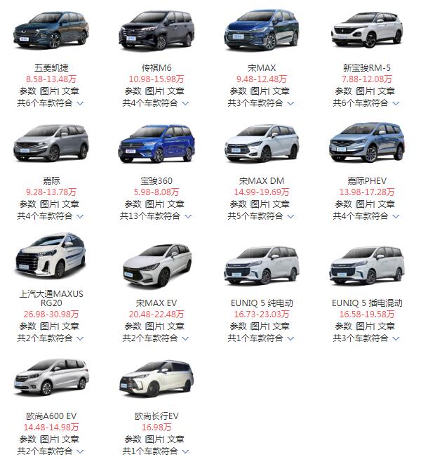 国产mpv6座有哪些 14辆国产6座mpv(宝骏360仅售4万元)