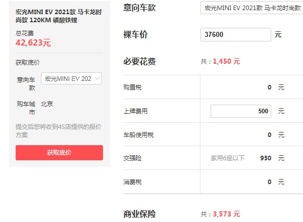 五菱宏光mini2021新款报价 mini2021款价格(2021款仅售3万)