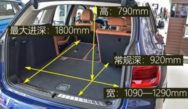 宝马x3尺寸长宽高多少 宝马x3后备箱尺寸是多少（常规容积550L）