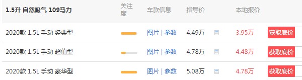 比亚迪f3最低配落地价 2020款f3最低配落地仅4万