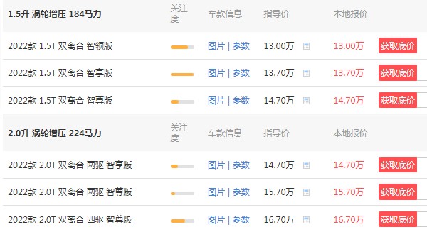 哈弗神兽汽车新款2022款报价 2022款神兽仅售13万(分期首付3万)