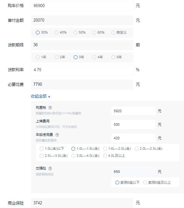 哈弗m6裸车全下来多少钱 2021新款售价7万元（全款落地最低7.8万）