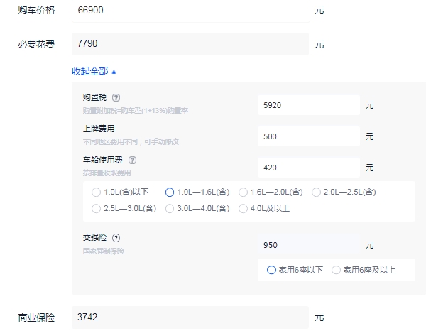 哈弗m6裸车全下来多少钱 2021新款售价7万元（全款落地最低7.8万）