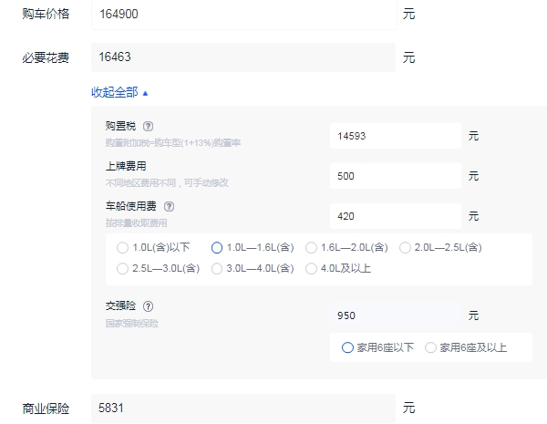 哈弗h6s顶配首付多少钱 分期首付最低7万元（比全款多花8662元）