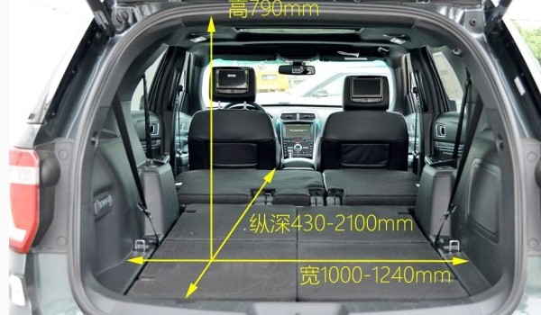 福特探险者2020新款尺寸 车身长达5米(后备厢纵深可达2100mm)