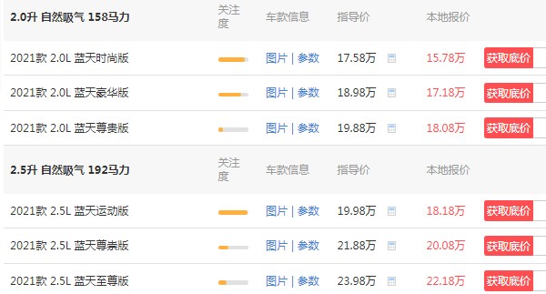 阿特兹2.5l蓝天运动版落地价 2.5l蓝天运动版落地20万