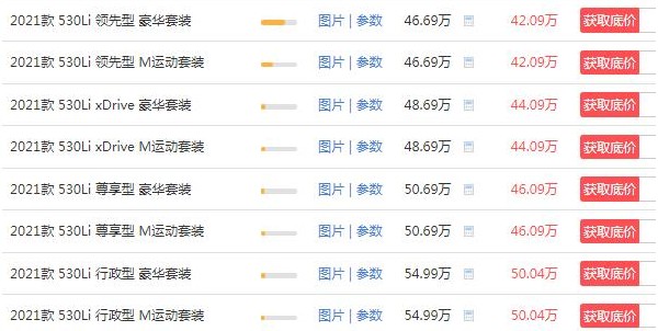 宝马530li新款2022款裸车价 2022款宝马530li仅售46万