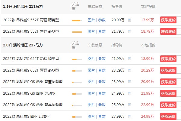 别克昂科威plus2022款报价及图片 2022款昂科威仅售17万