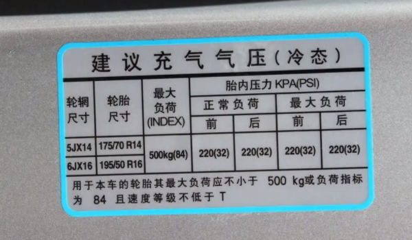 轮胎气压多少算正常 2.3~2.5为正常值（需要将4个轮胎胎压保持相同）