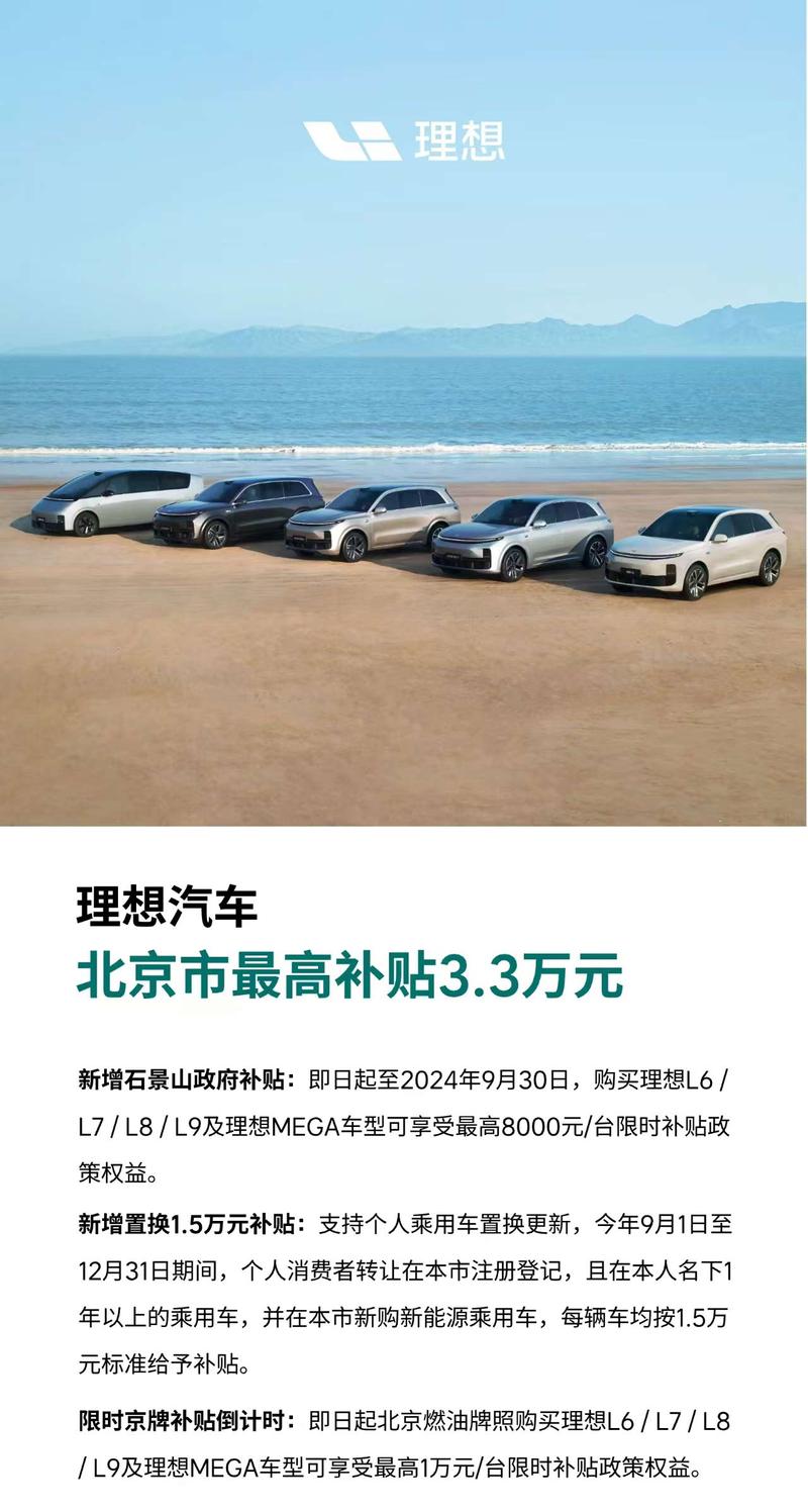 理想汽车这一地最高补贴3.3万元 限时优惠截至本月底