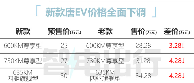官降超4万！比亚迪新唐DM/EV预售25-31万 9月上市